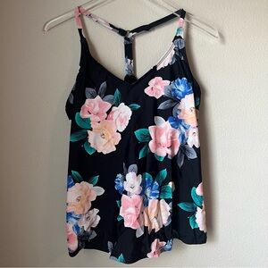 BUNDLE of THREE Swim Tops Size Medium 8 Floral Camo Vacation Beach